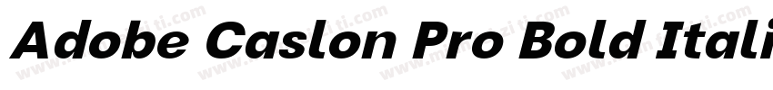 Adobe Caslon Pro Bold Italic字体转换